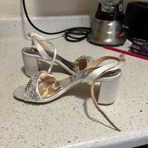 Badgley Mischka Women's Clara Heeled Sandal, size 9, used at a wedding
